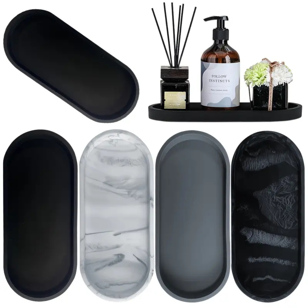 Home Essentials Bathroom Storage - 1Pc Nampan Silikon untuk Meja Rias