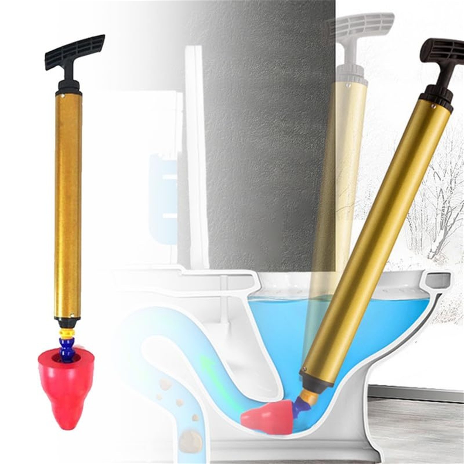 Plunger Toilet - Buka Blokir Toilet Tekanan Tinggi Satu