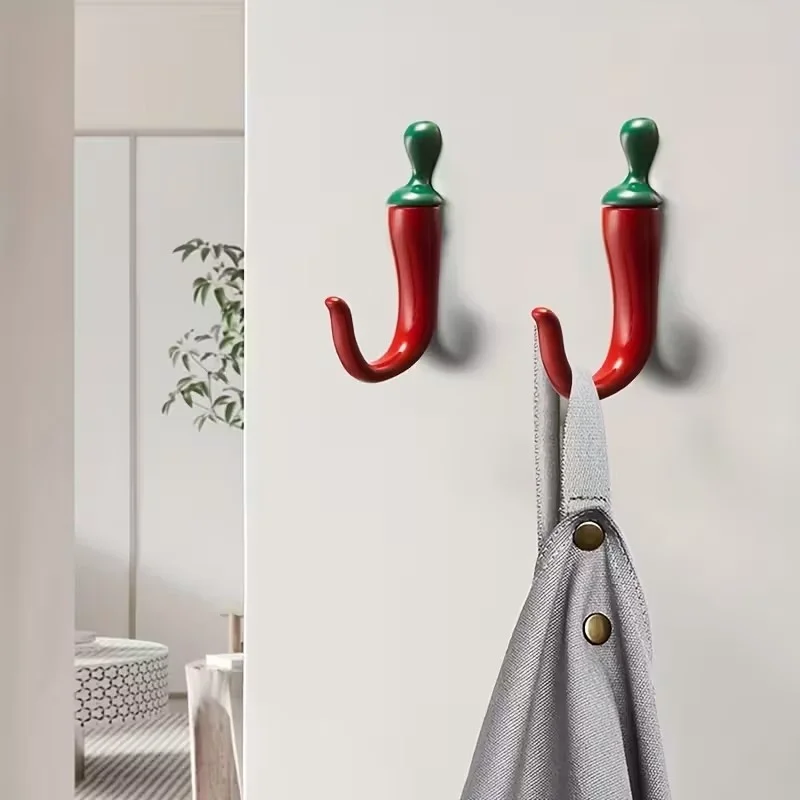Home Bathroom Organizer - 10 Buah Gantungan Dinding Berbentuk Lada