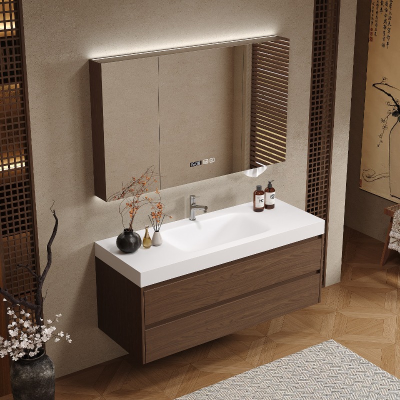 Partisi Kayu Lemari Kamar Mand - Home Bathroom Vanity Combo ulasan dan harga