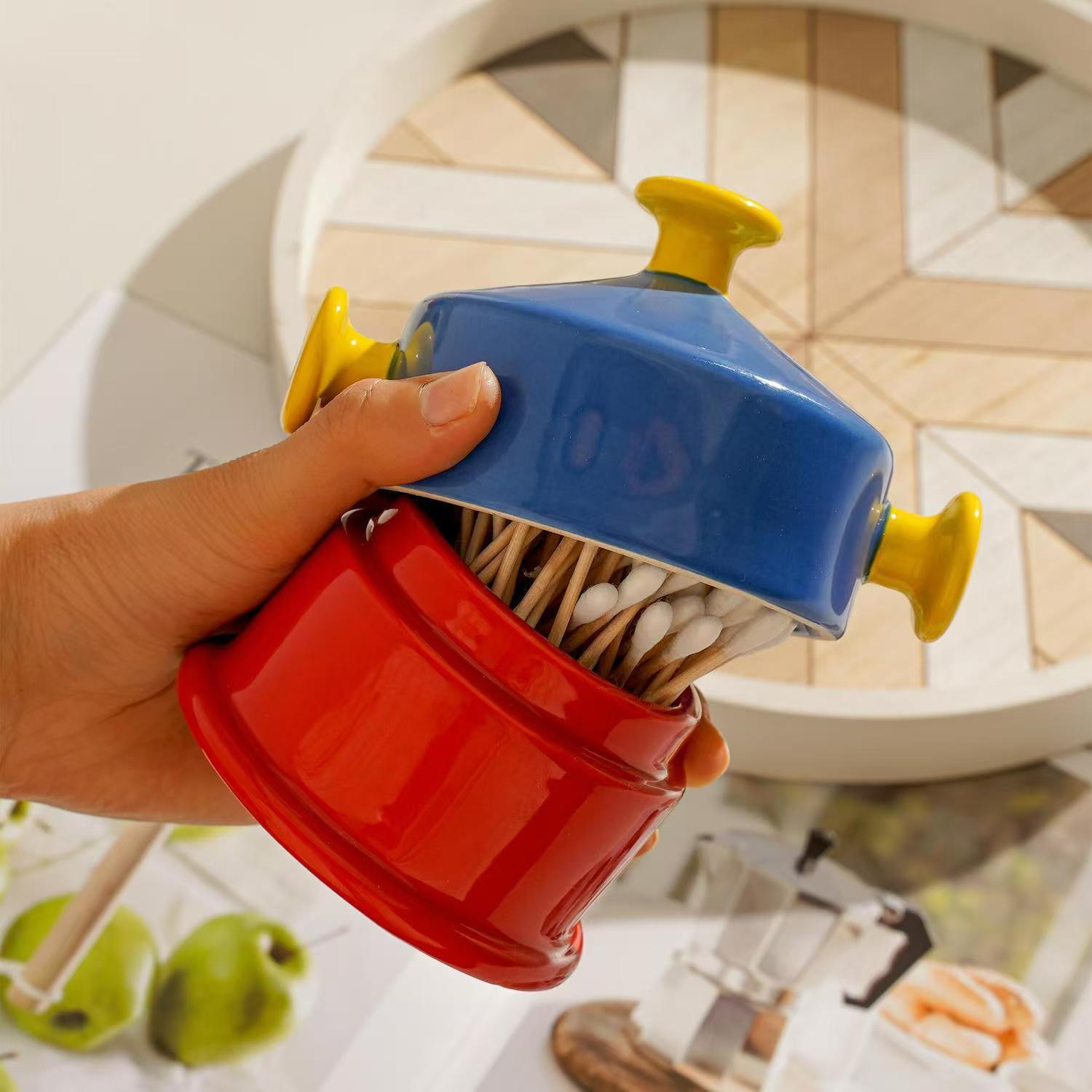 Tempat Tusuk Gigi Keramik Dopa - Home Bathroom Organizer ulasan dan harga